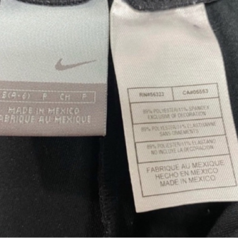 Nike Straight Leg Crop Active Athletic Workout Sport Black Ankle Pants S - Picture 3 of 5